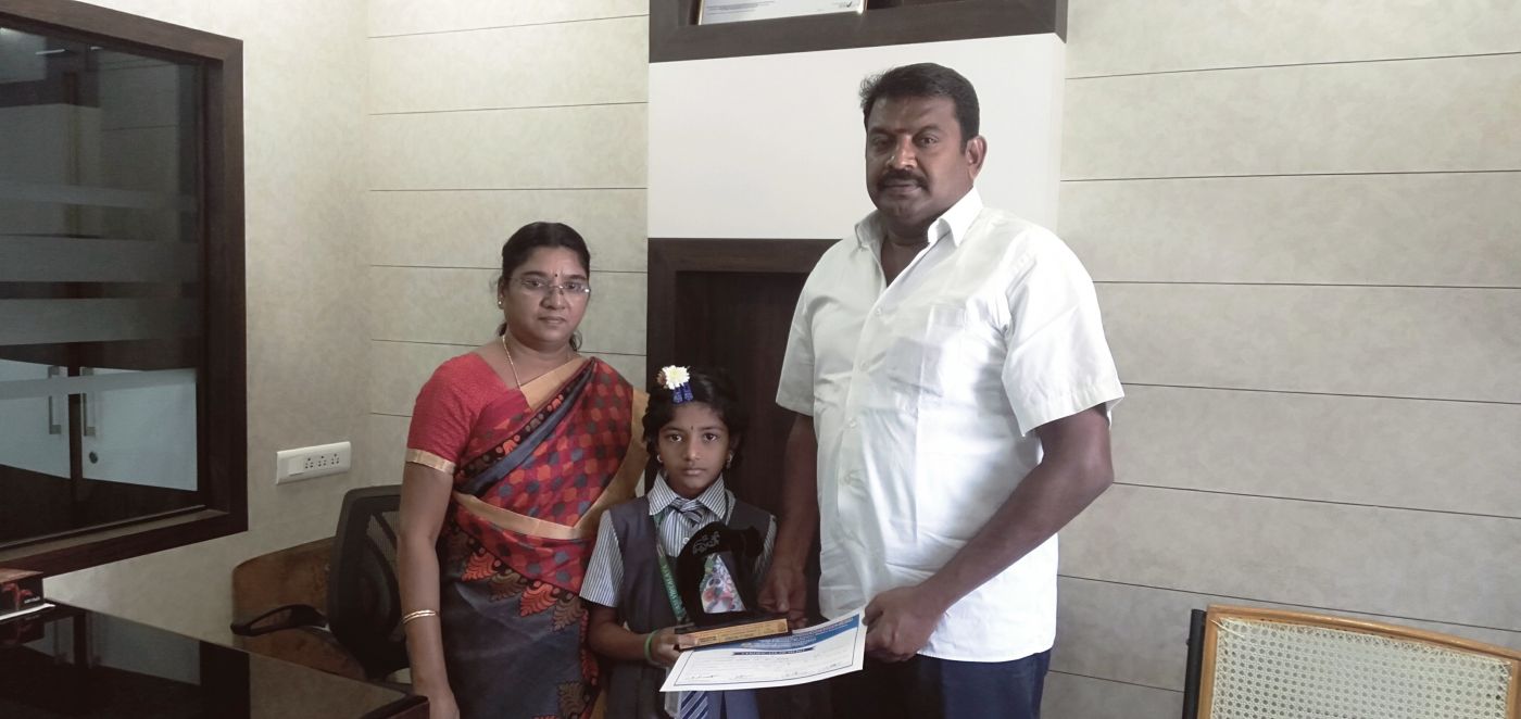 Congratulations! In state level yogasana competition-2020 S.Losani of IV STD won III- place in special category  